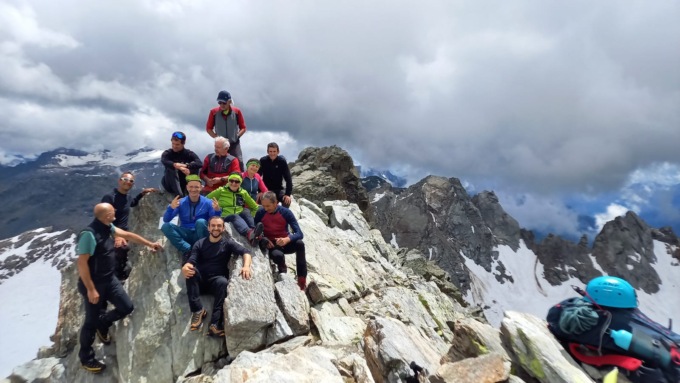 Il Cai di Calolziocorte in vetta alla Punta Marinelli