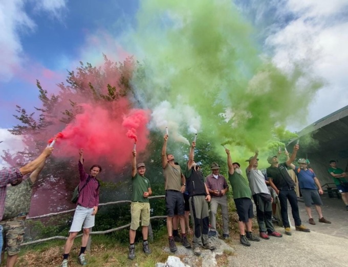 Giovani Alpini al Monte Tesoro: le spettacolari immagini
