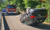 Auto ribaltata sulla Provinciale: 66enne in condizioni serie