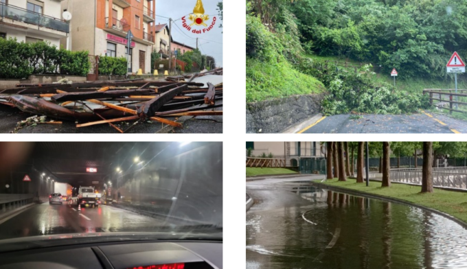 Temporale e vento sul Lecchese: strade bloccate e alberi caduti. Disagi in buona parte della Lombardia