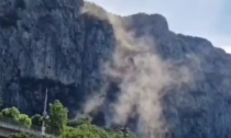Frana sul San Martino: scarica di sassi verso l'Orsa IL VIDEO