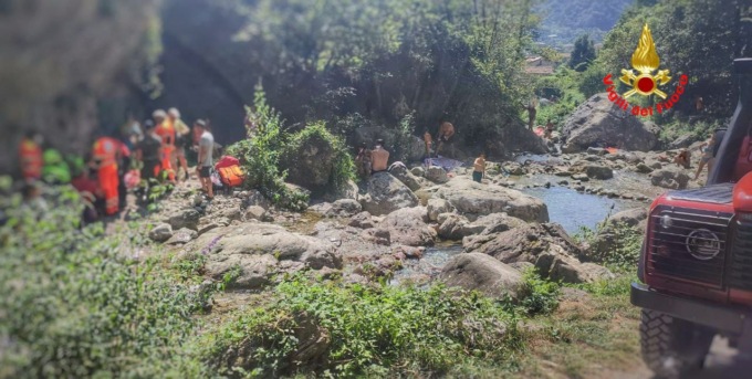 Intervento dei Vigili del fuoco alle pozze di Erve