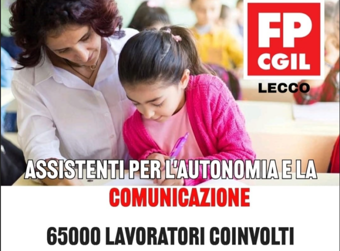 Inclusione scolastica: volantinaggio della Cgil Lecco fuori dalle scuole