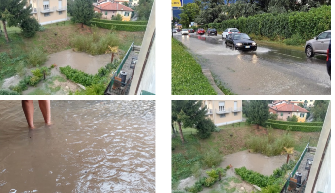 Bomba d’acqua su Lecco: strade e cantine allagate. Esonadato il Caldone
