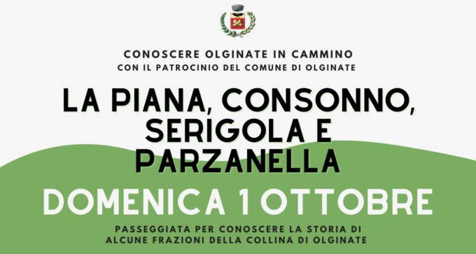 “Conoscere Olginate in cammino”, appuntamento per domenica 1° ottobre