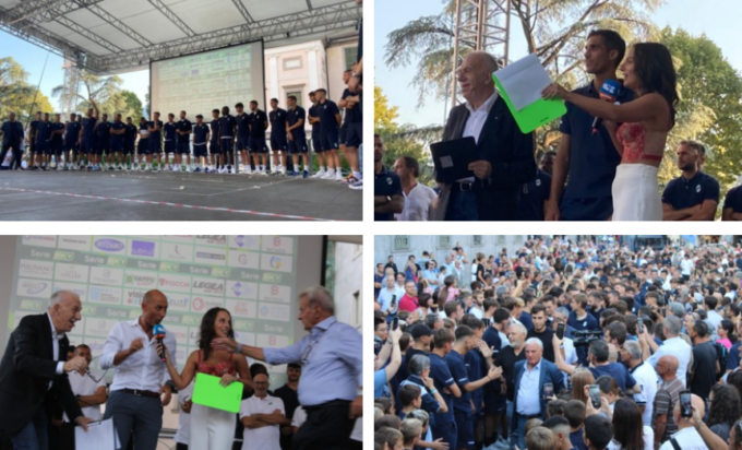 Calcio Lecco, presentata la squadra: folla in piazza per gli eroi della Serie B