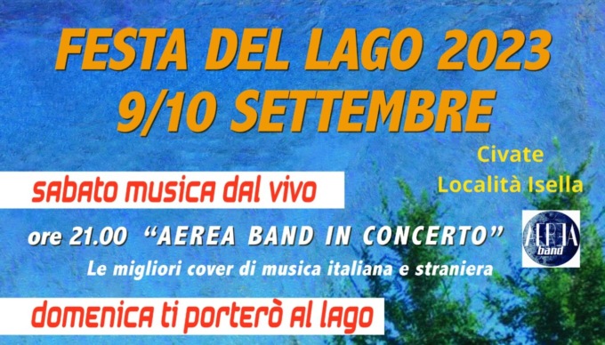 Civate, nel weekend del 9-10 torna l’appuntamento con l’ormai tradizionale “Festa del lago”