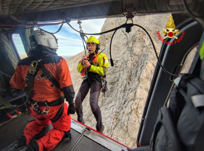 Incrodati sulla Cresta Segantini in Grignetta: salvati dai Vigili del fuoco
