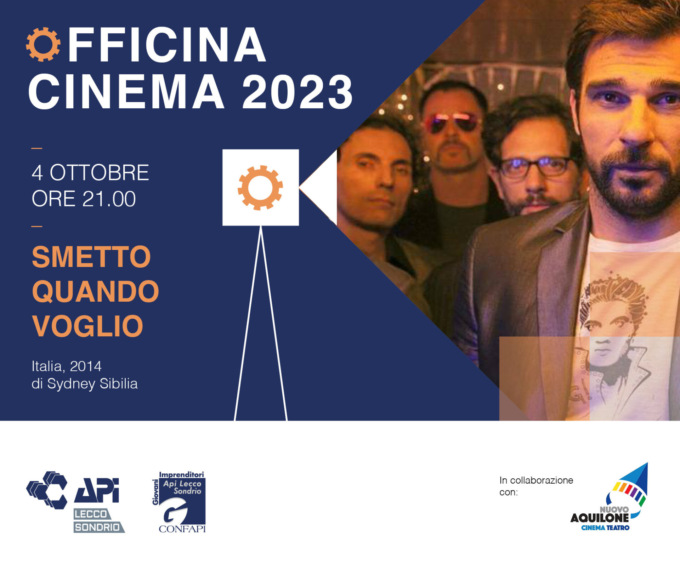 Officina Cinema 2023: mercoledì 4 ottobre “Smetto quando voglio”