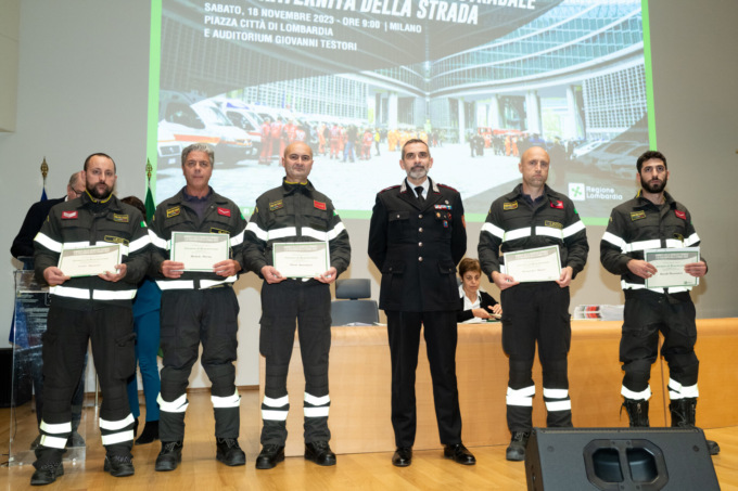 Sicurezza stradale: la Regione premia i Vigili del Fuoco di Lecco, la Polstrada e la Croce Bianca di Merate