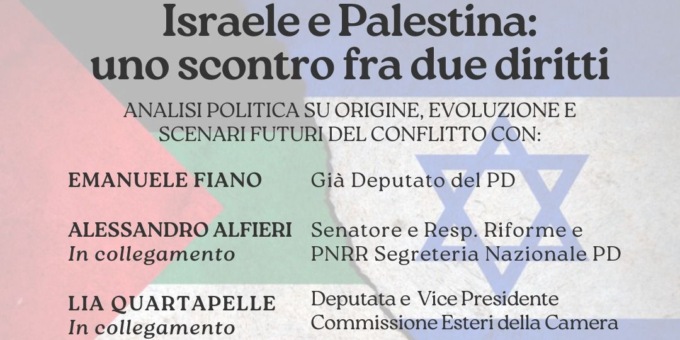 “Uno scontro fra due diritti”: il Circondario Oggionese del Pd organizza un incontro pubblico sul conflitto in Medio Oriente