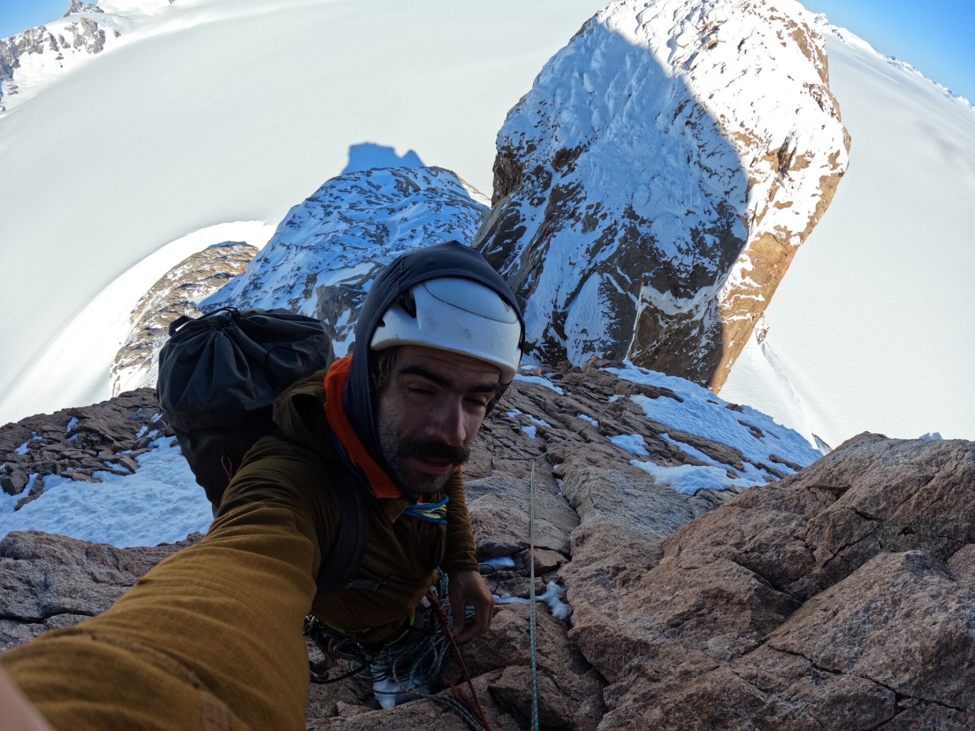 Sul tratto di misto prima della cresta rocciosa