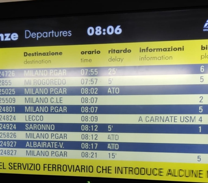Settimana di mobilitazione contro Trenord