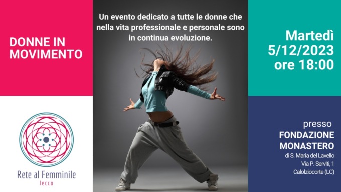 Associazione Rete al Femminile di Lecco protagonista al Lavello con “Donne in movimento”