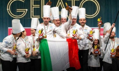 L'Italia campione del mondo di gelati, Valsecchi nel team sul podio