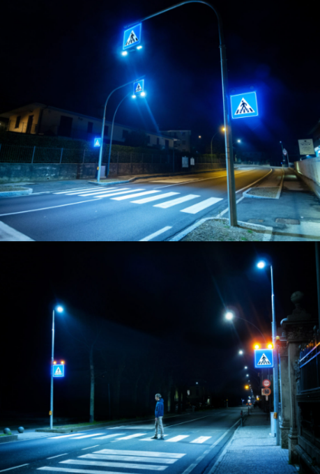 Attravesamenti illuminati di ombre