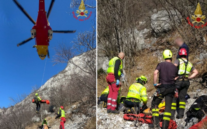 Cade sul sentiero del Viandante: escursionista in condizioni serie