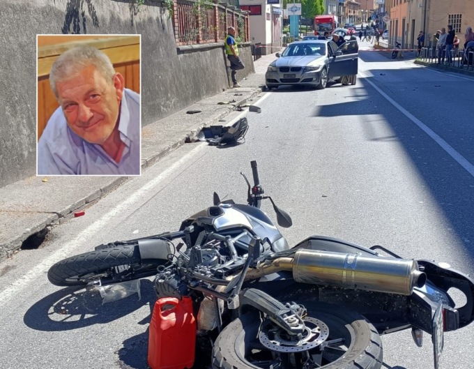 Addio a Valter Tavola, travolto in moto in corso Dante