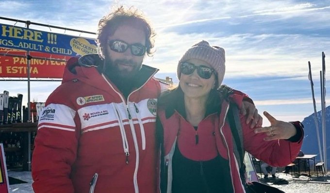 L’attrice Ilenia Lazzarin in pista a Bobbio