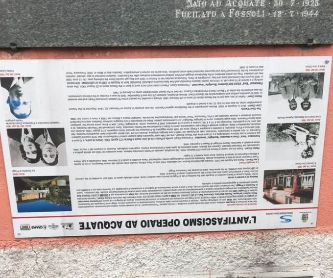 Lecco: targa dedicata agli antifascisti ribaltata a testa in giù