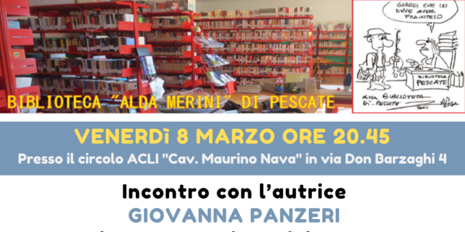 Pescate, Giovanna Panzeri presenta il suo romanzo “Per esserti ancora più vicina”