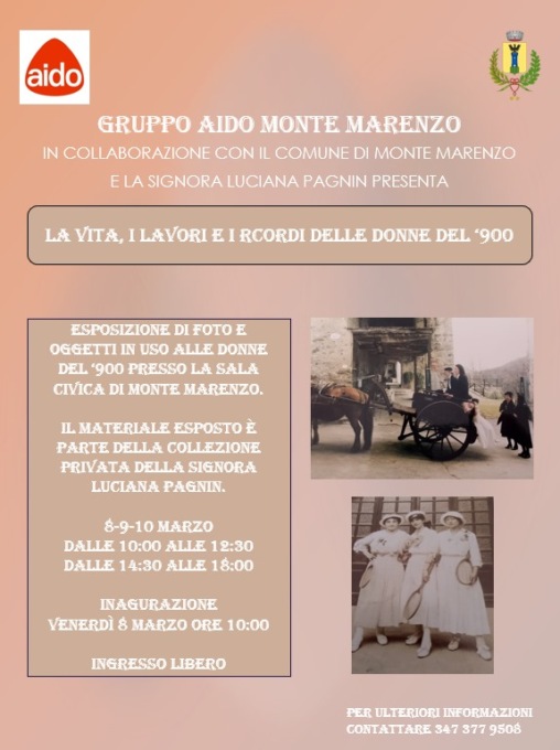 Le donne del ‘900 in mostra nella sala civica di Monte Marenzo