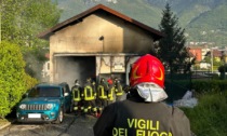 Maxi incendio a Valmadrera: ferito un 81enne