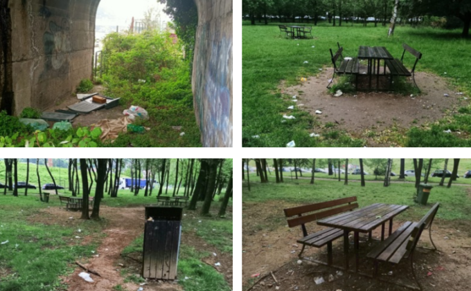 Lavello ridotto ad una discarica a cielo aperto