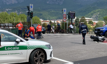 Schianto auto moto al Ponte Vecchio