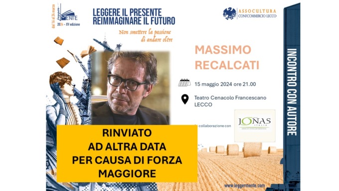 Rinviato l’incontro con Massimo Recalcati
