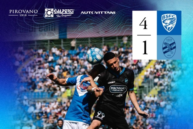 Il Brescia travolge i blucelesti: finisce 4 a1