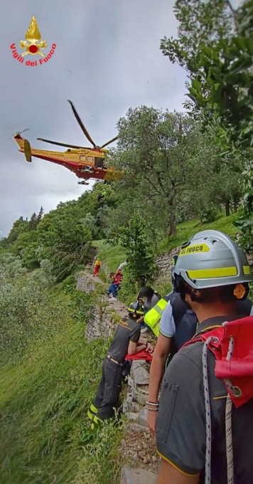 Vezio, intervento dei Vigili del fuoco per soccorrere un 65enne in difficoltà