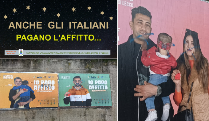 “Io pago l’affitto”, De Capitani passa all’attacco con controcartelloni: “Anche gli italiani lo pagano”
