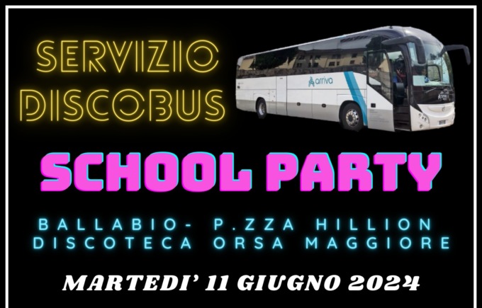 Ballabio: torna il discobus per lo school party