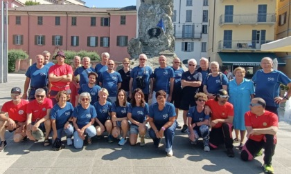 150° del Cai Lecco, oggi la torre di arrampicata in piazza e lo stand del Soccorso alpino