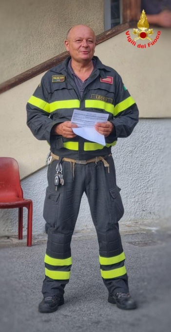 In pensione uno storico Vigile del fuoco