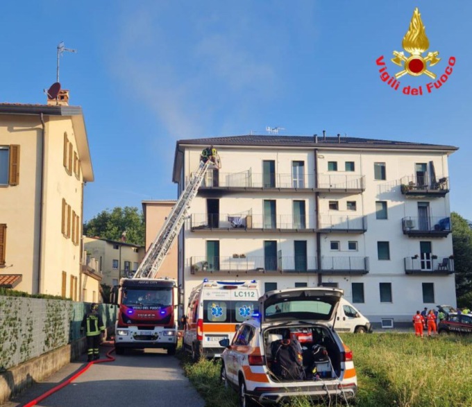 Oggiono: incendio in un appartamento