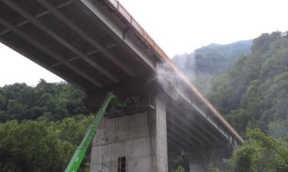 Premana: lavori al viadotto a Giabbio