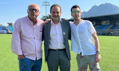 Il presidente della Lega Pro Marani in visita alla Calcio Lecco