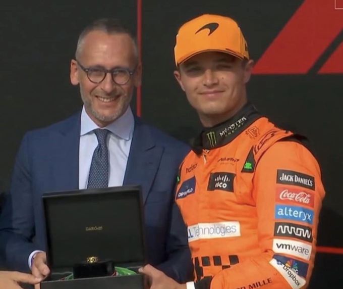 Gp Monza, l’Anello della Regina consegnato da Piazza: “Ha portato bene”