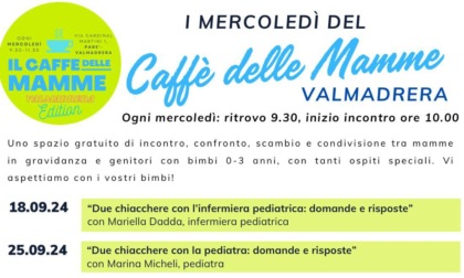 Caffè delle mamme, i prossimi appuntamenti a Valmadrera e Dolzago