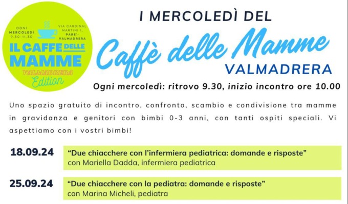 Caffè delle mamme, i prossimi appuntamenti a Valmadrera e Dolzago