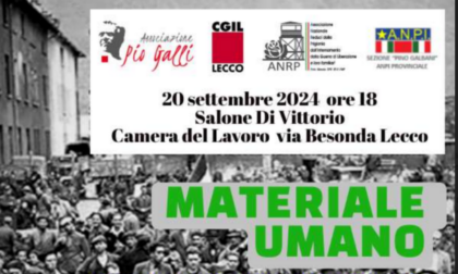 Camera del Lavoro di Lecco, il 20 la presentazione del libro "Materiale Umano" con l'autore Di Sante