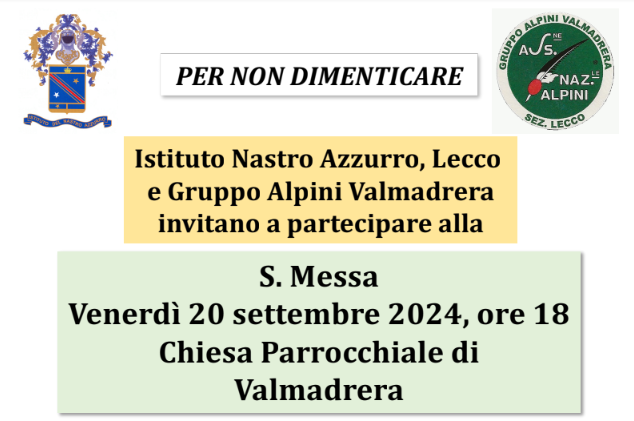 Gruppo Alpini Valmadrera, una messa per l’81° anniversario dell’armistizio dell’8 settembre 1943