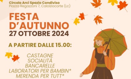 Festa d'autunno, appuntamento il 27 al Circolo Arci Spazio Condiviso di Calolziocorte