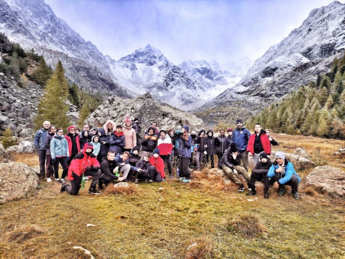 Malgrate, due classi della scuola media in gita in Valmalenco con il Cai Lecco