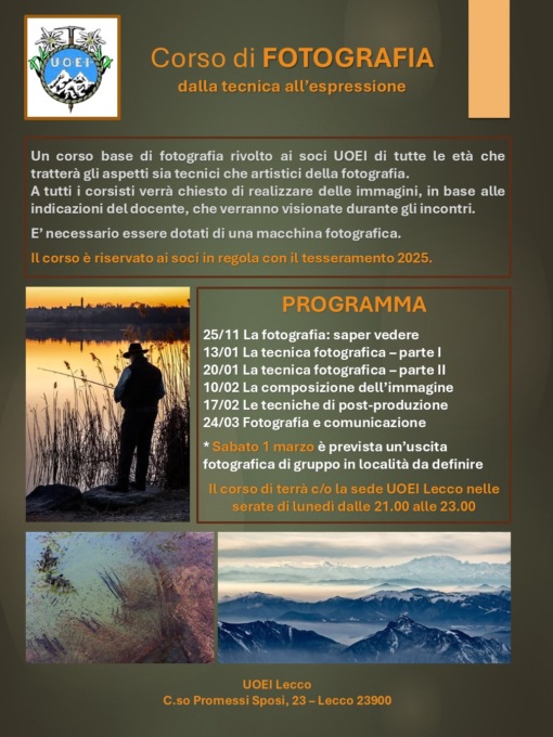 Corso di fotografia con Uoei Lecco