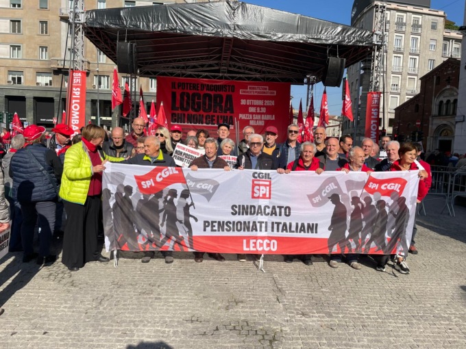 SPI CGIL Lecco: pensionati in piazza per difendere il potere d’acquisto