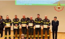 Frontale auto furgone e incendio: Vigili del fuoco di Lecco premiati per il loro eroismo