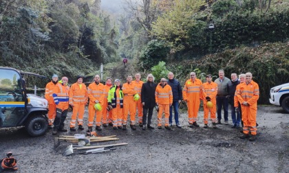 Protezione civile di Galbiate e Malgrate, intervento congiunto in Val Forca